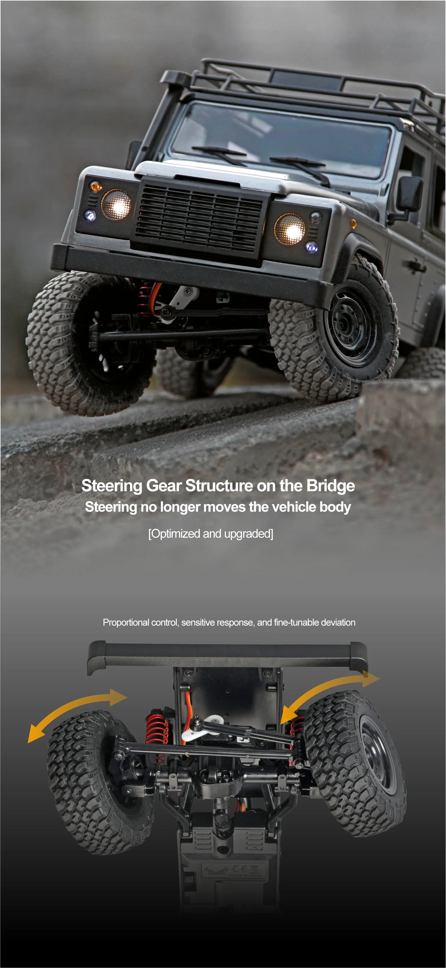 1/12 MN99s Rc Car MN Model 2.4G RTR Remote Control 4WD Off-road Climbing Crawler Defender Pickup Truck Toys for Children.