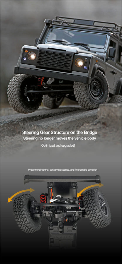 1/12 MN99s Rc Car MN Model 2.4G RTR Remote Control 4WD Off-road Climbing Crawler Defender Pickup Truck Toys for Children.