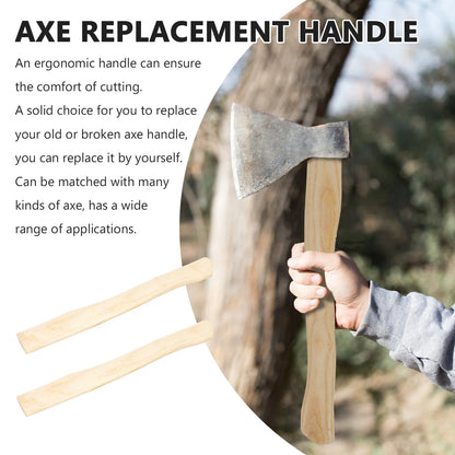 2-teiliger Holzaxt-Ersatz-Beilgriff, langlebiger natürlicher Holzgriff, ergonomisches Design, geeignet für verschiedene Achsen, langfristige Nutzung