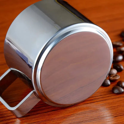 1Set Stainless Steel Coffee Cup Set Double Walled Heat Resistant Mug with Saucer Spoon Drink Tableware Kitchen Cafe Accessories.