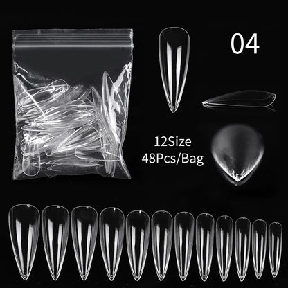 Extension False Nails Art Tips Acrylic Fake Finger Gel Polish Mold Sculpted Full Cover Press on Nails Manicures Accessories Tool