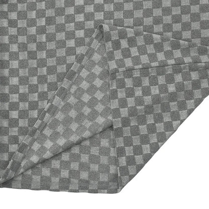 European and American Oversized Fashion Brand Men's Summer New Chessboard Plaid Loose Sports and Leisure Two-Piece Set