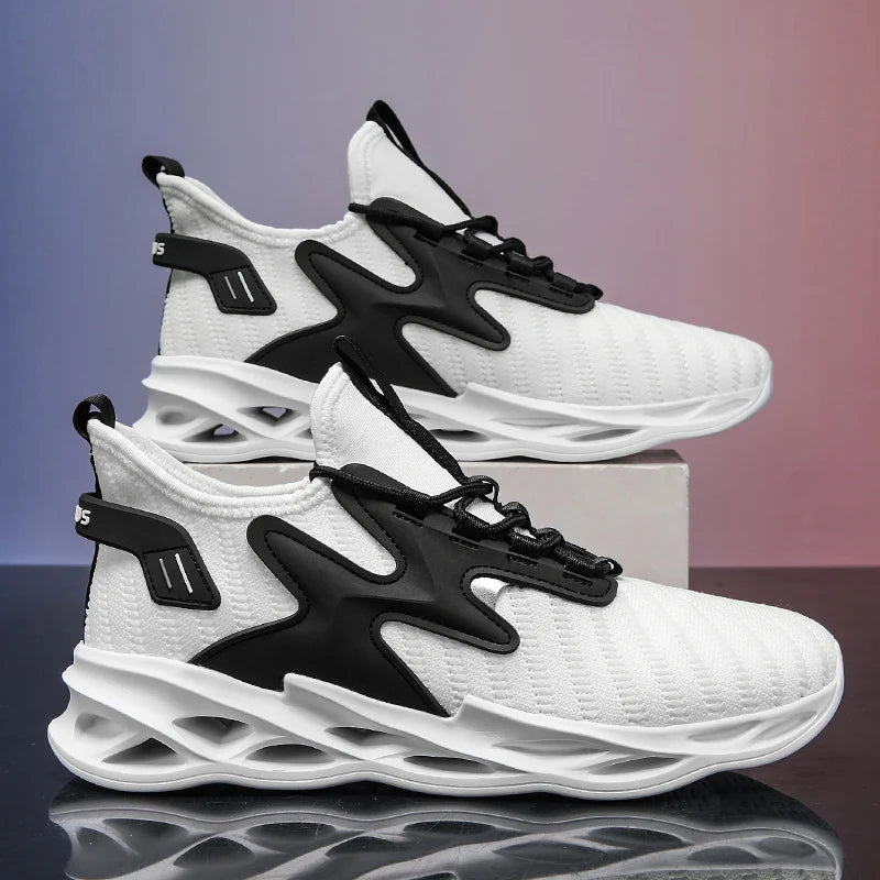 YRZL Sports Shoes Men Mesh Breathable Athletic Sneakers Lightweight Soft Sole Comfortable Walking Running Shoes for Men Non Slip.