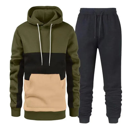 Damen Fleece zweiteilige Sets elegante einfarbige übergroße warme Hoodies und lange Hose Sporta nzug Herbst Winter Trainings anzug 2021
