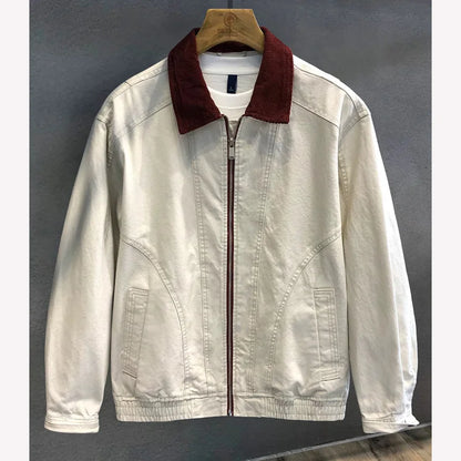 Men Spring Autumn Washed Cotton Loose Casual American Retro Cargo Jacket Man Streetwear Cityboy Coat Outerwear Varsity Jacket