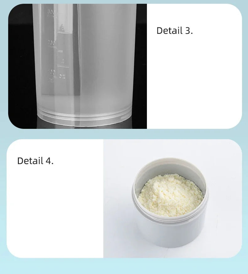 Shake Cup Sports Fitness Water Bottle Milkshake Cup Sports Plastic Water Cup Creative Plastic Drinking Cup Protein Powder Cup