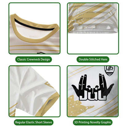 New Summer Maillo Jul T-shirt Youth Training Breathable Quick Drying Football Jersey Men's Custom Outdoor Sports Tops Fan Gifts.