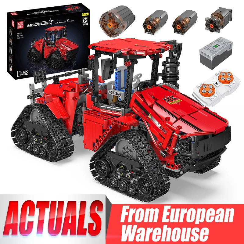 Mould King 18020 Technical Car Toys MOC-35270 APP&RC Pneumatic Crawler Tractor Building Block Brick Set Kids Christmas Gift.