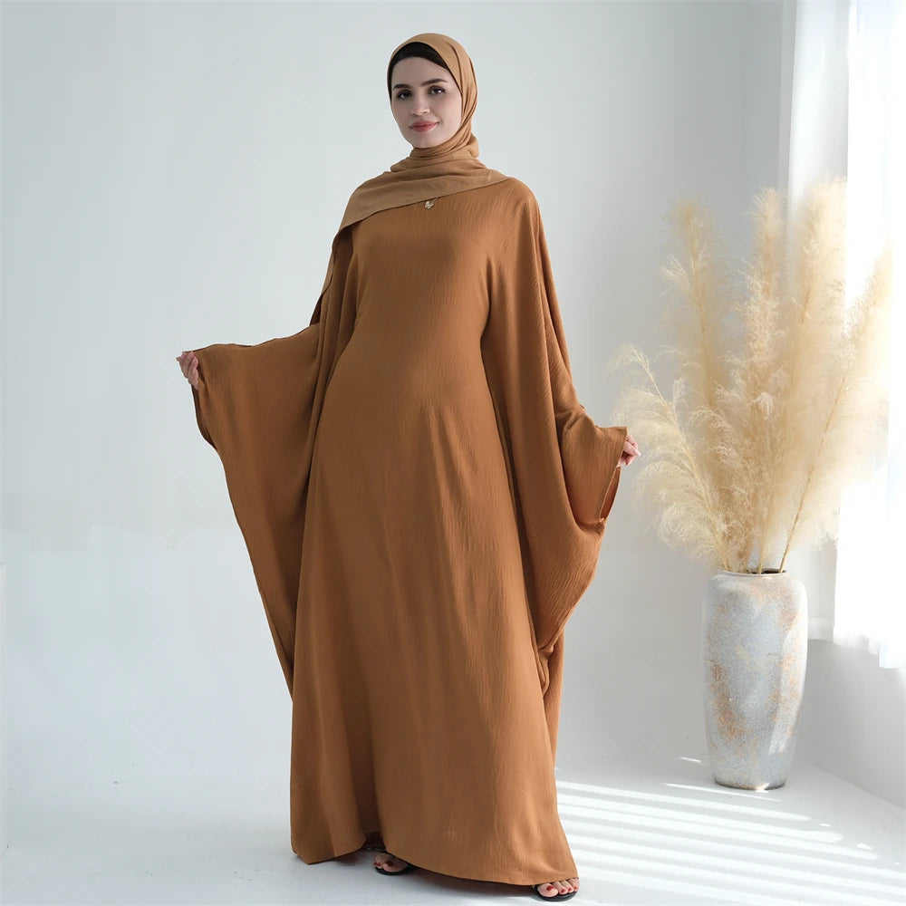 Ramadan Eid Baumwolle Leinen Khimar Abaya Set Dubai Muslim Sets Hijab Kleid Kaftan Abayas Kaftan Marocain Femme Vestidos Para Mujer