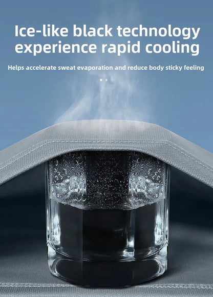 Men's Fitness Ice Silk Sports Suit Short Sleeve Training Room Basketball Morning Run Summer Outfit Shorts And T-shirt Set