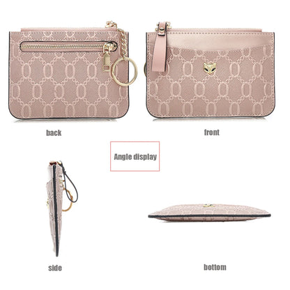 FOXER Split Leather Women's Card Holder Wallet Fashion Anti-theft Thin Wallet Mini Clutch Bag Ladies Short Coin Wallet Purse.