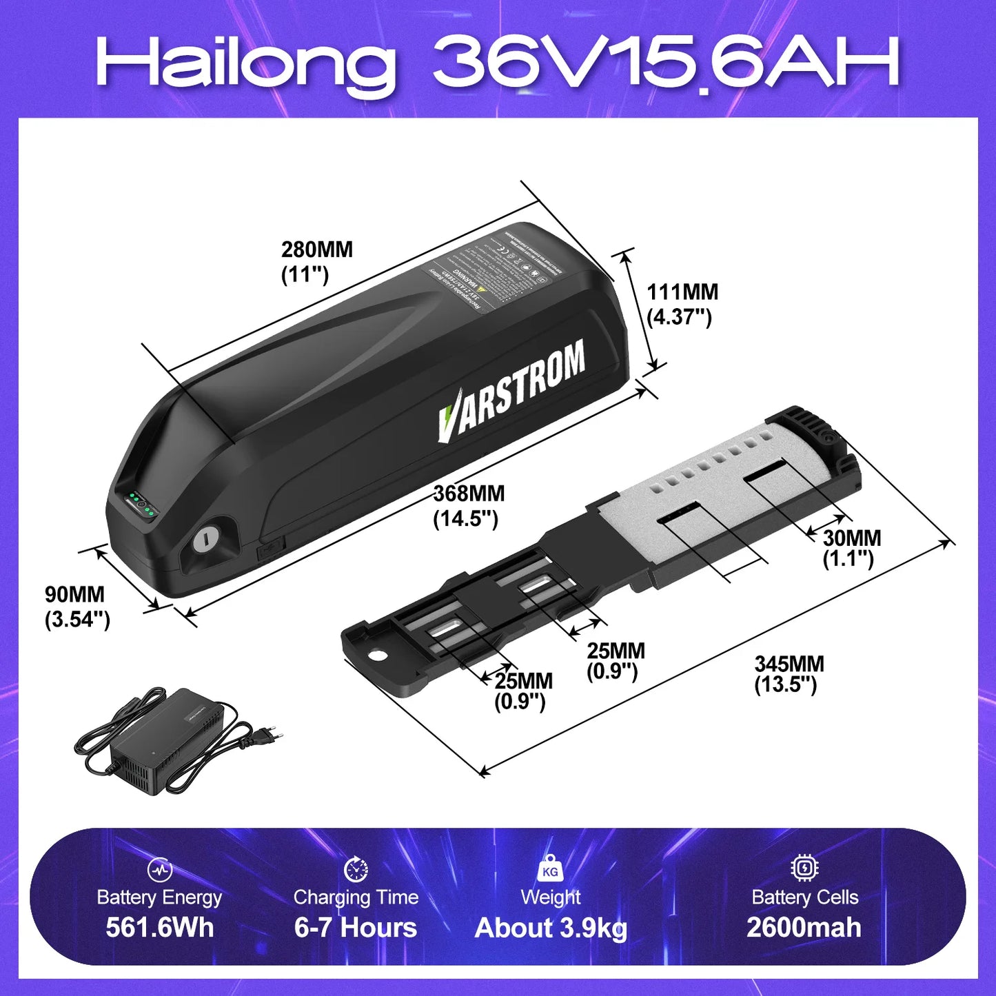 [ON SALE] Hailong Battery Electric Bicycle 21700 18650 Cells Pack 48V 36V 13Ah 52V 20Ah eBike Powerful Lithium Battery for BBS02