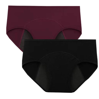 2pcs Woman Menstrual Panties Breathable Large Size Female Cotton Brief Low Waist Physiological Period Underwear Postpartum Panty