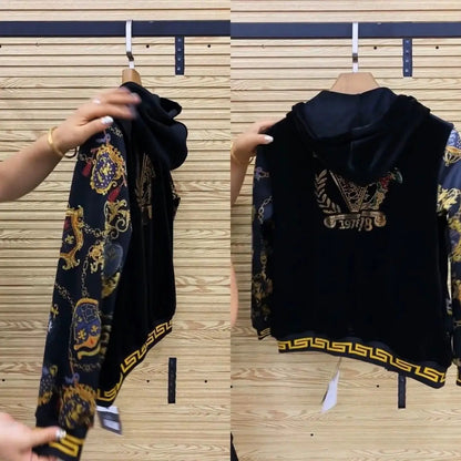 Men's autumn casual two-piece set, new coat, pants, fashionable youth suit.