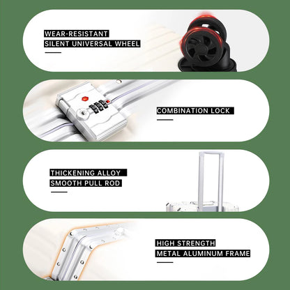Trolley-Gepäck 20 24 26 28 Zoll Aluminiumrahmen Rollgepäckkoffer USB-Reisekoffer auf Rädern Zahlenschloss Handgepäck.