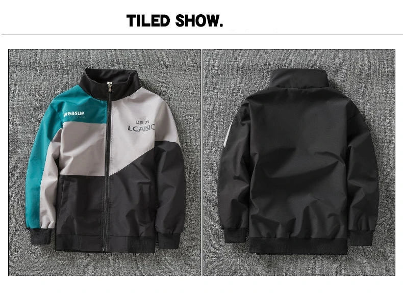 Teenage Boys Clothing Set Autumn Children Patchwork Sportswear Suits Fashion Big Boy Zipper Birthday Outfit Costumes for Kids.