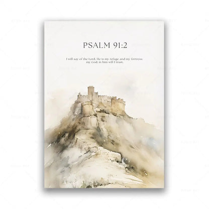 Psalm 23:3 Jeremiah 29:11 Psalm 91:2 Inspirational Quotes Poster Jesus Painting Christian Bible Verse Wall Art Living Room Decor.