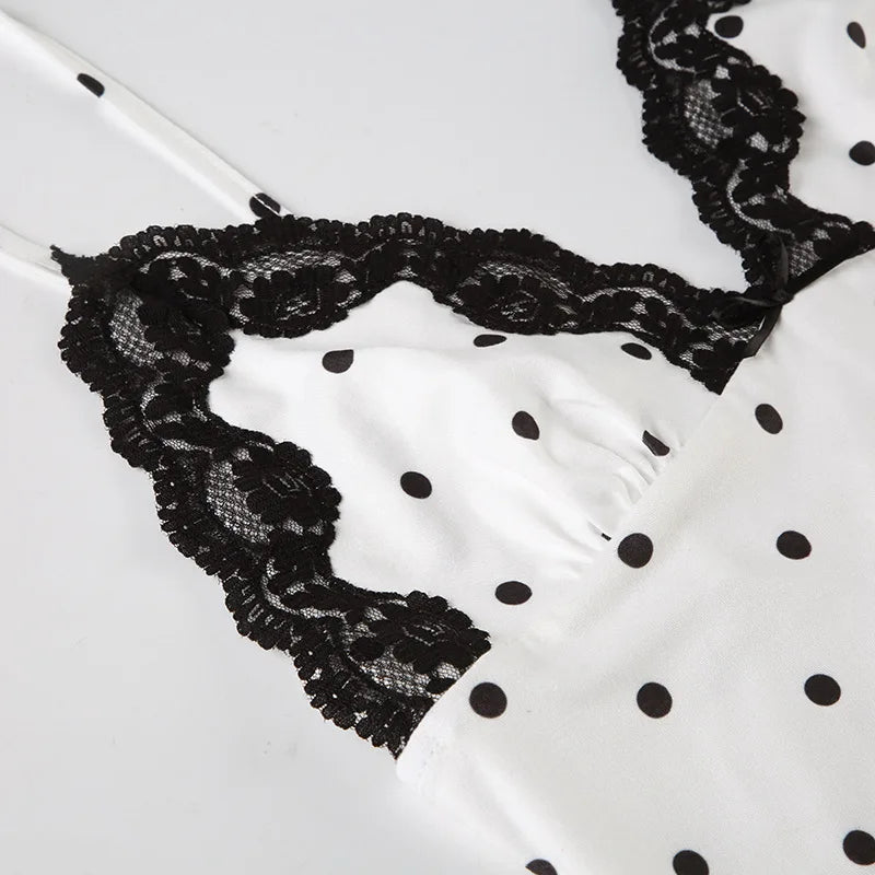 Tossy Spitze V-ausschnitt Patchwork Maxi Kleid Frauen Backless Hohe Taille Schlank Spaghetti Kontrast Party Kleid Weiblichen Frühling Langes Kleid.