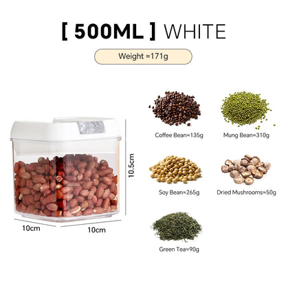 FAIS DU Food Storage Jar With Lid Kitchen Container Kitchen Organizer Stackable Dustproof Moisture Resistant Kitchen Accessories.