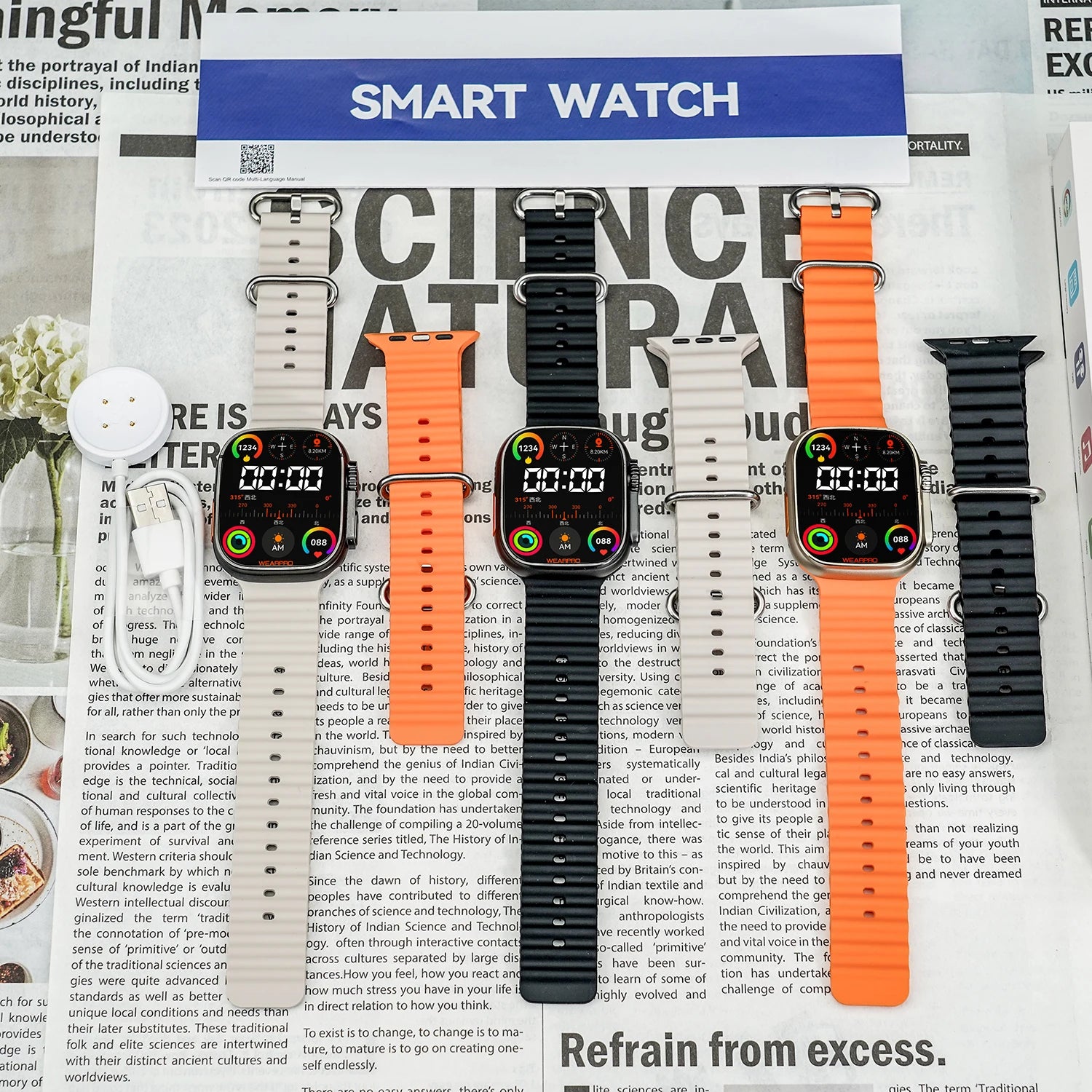 DT Ultra 3 Smartwatch Amoled Screen 4GB MP3 MP4 Player Bluetooth Network Sharing APP Store ChatGPT Smart AI Watch Men Sportwatch.