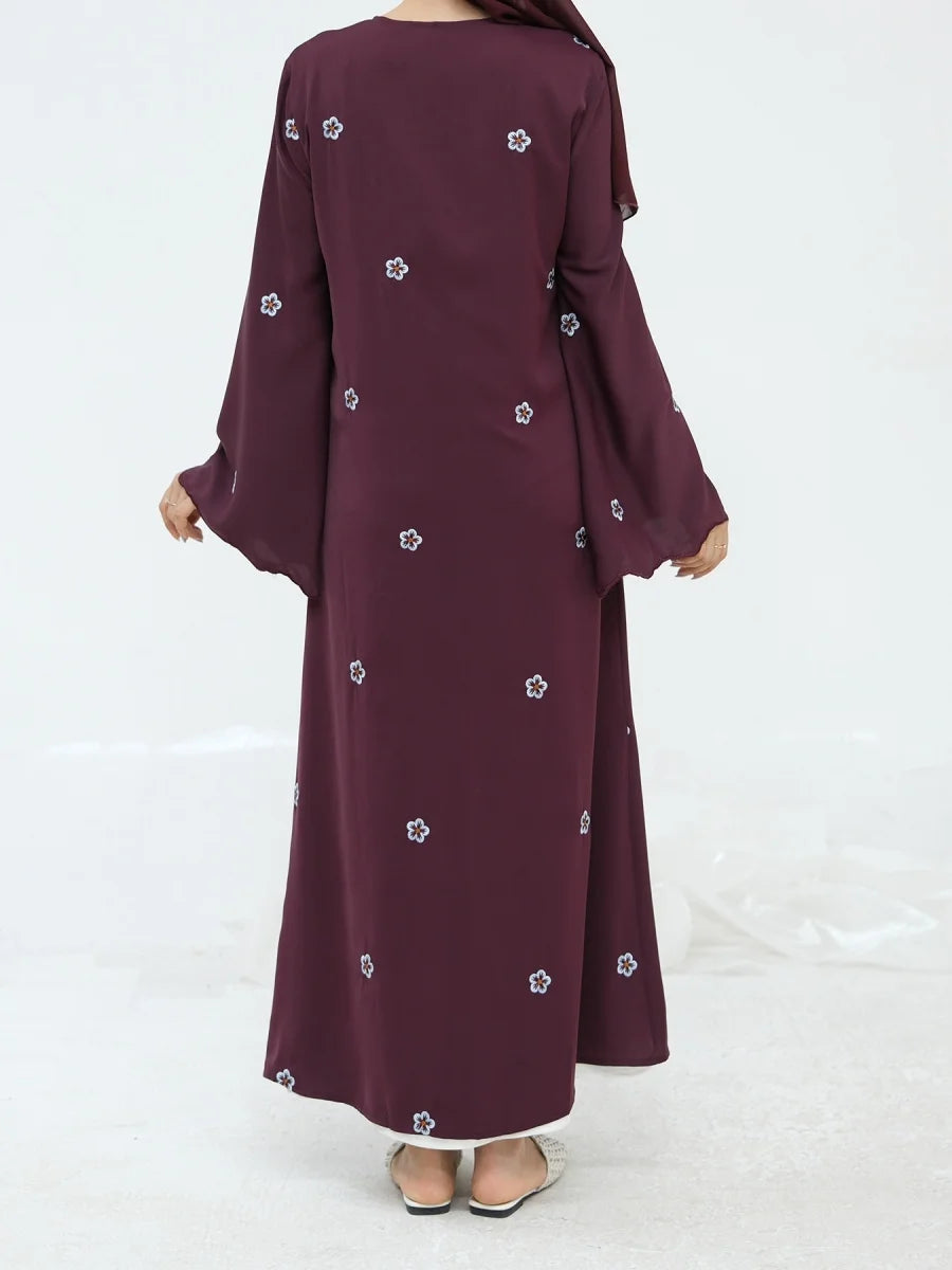 Muslim Women Dubai Abaya Luxury Embroidery With Hijab Long Dress Kimono Cardigan Kaftan Robe Femme Islamic Clothing Kebaya.