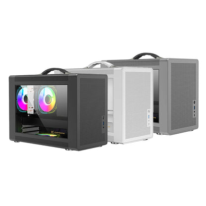 Power Train P60 Desktop MATX Case Handheld Portable Mesh Version PC Small Chassis Supports 350mm Graphics Card Type-C Interface.