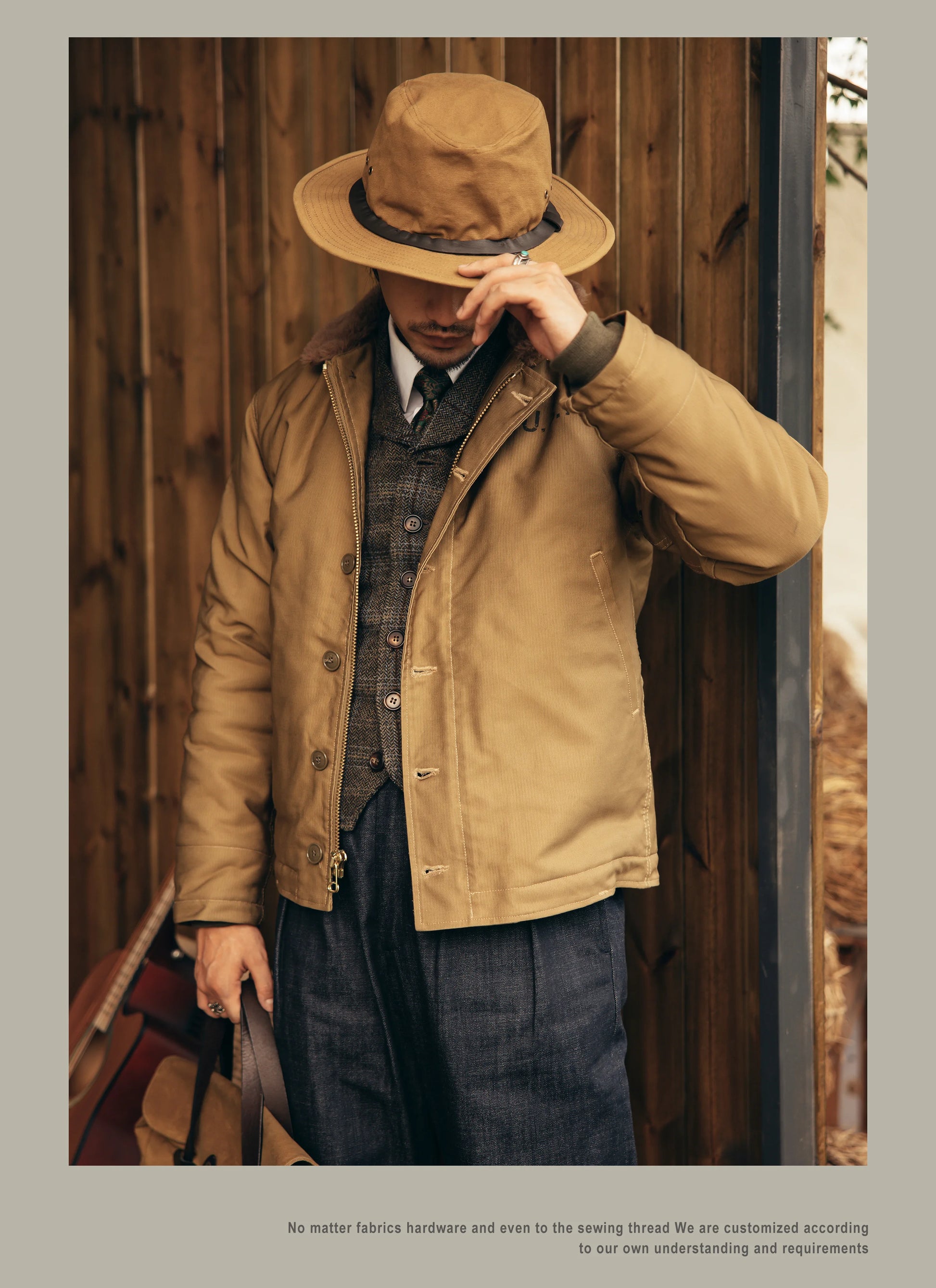 Red Tornado US Size Good Quality Cotton Canvas 70% Wool N1 Jacket N1-0001B.