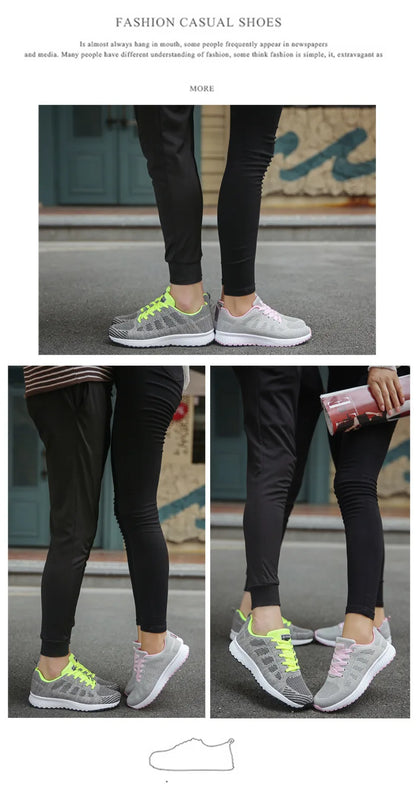 Fashion Breathable Women Casual Shoes  Walking Mesh Flat Shoes Woman White Sneakers Women 2022 Tenis Feminino Female Shoes.