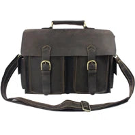 Vintage Military Canvas + Echtes Leder Herren Umhängetasche Sling Umhängetasche Tote Handtasche Herren Canvas Messenger Bag Freizeit.