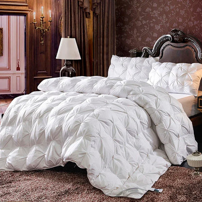 Goose Down Soft Duvet Luxury Blanket King Queen Twin Size Comforter Bedding Filler Bread Shape Super Warm Quilt.