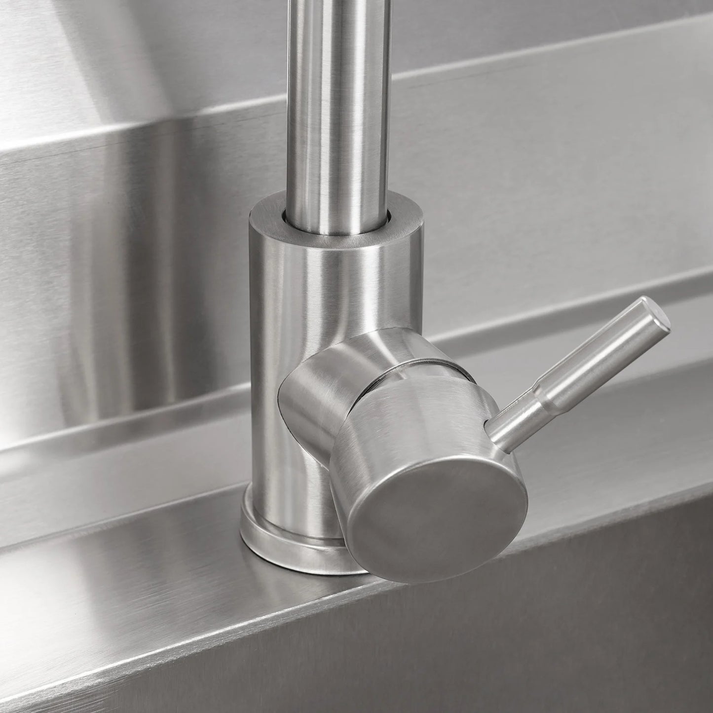 Kommerzielle Waschbecken aus 201 Edelstahl, bodenstehendes kommerzielles Waschbecken für Küchen, Cafés, Bars und Milchteeladen