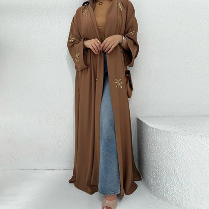 Mode Dubai Abayas für Frauen Stickerei Muslimischen Kleid Türkei Kaftan Islam Kleidung Kebaya Kaftan Marocain Femme Robe Jalabiya.