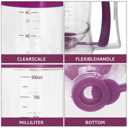 Hand-Held Batter Dispenser For Cupcakes Easy-To-Use Batter Dispenser And Butter Separator With Measuring Labels Kitchen.