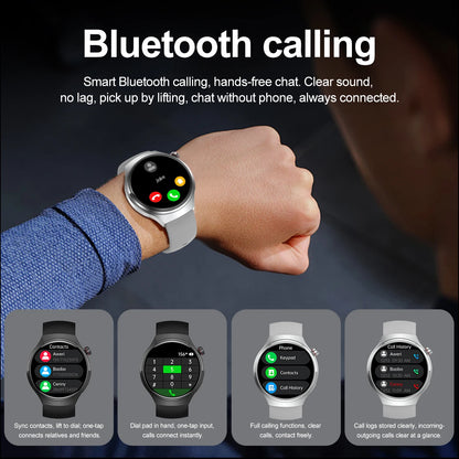 2025 New Watch 4 GT Series Smart Watch Men AMOLED Screen Heart Rate Health Monitoring Bluetooth Call Business Smartwatch Man.