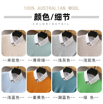 Men's 100% Pure Mink Cashmere Sweater V-Neck Pullovers Knit Large Size Mink Sweater Winter New Tops Long Sleeve High-End Jumpers.