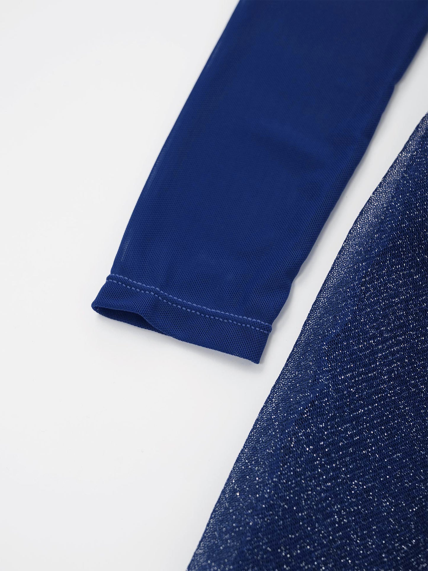 Kinder Mädchen Eiskunstlauf Kostüm Ballett lyrische Tanz gymnastik Trikot Kleid Langarm glänzend Mesh Performance Dance wear