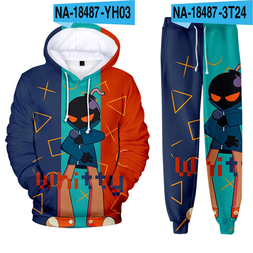 Friday Night Funkin 3D Print kids Tracksuit Set Casual Hoodie+Pants 2pcs Sets Spring Autumn Oversized Sweatshirt Fashion Clothes.