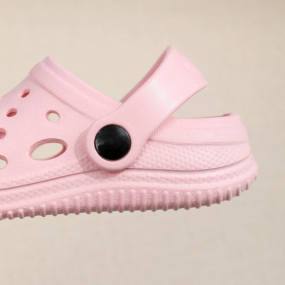 Kids Sandals Hole Children's Shoes Slippers Soft Anti-Skid Simple DIY Design Hole Baby Shoes Sandy Beach For Boys Girls.