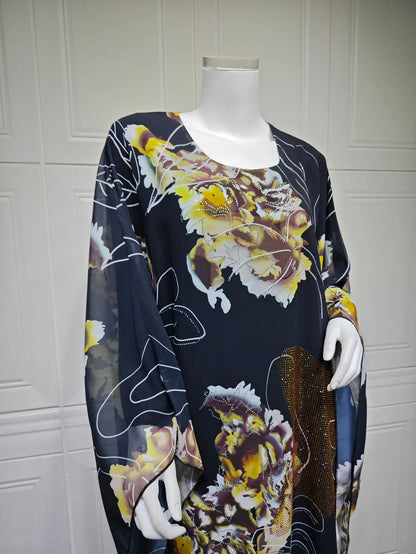 Muslimischen Kleid für Frauen Chiffon Diamant Party Abaya Kleider Arabischen Lange Robe Marokko Dubai Kaftan Vestidos Jalabiya Ramadan Eid.