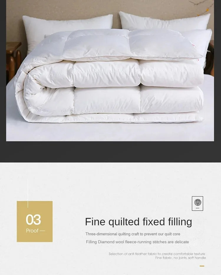 Down duvet 95 white goose down five-star hotel warm double single duvet core goose down duvet.