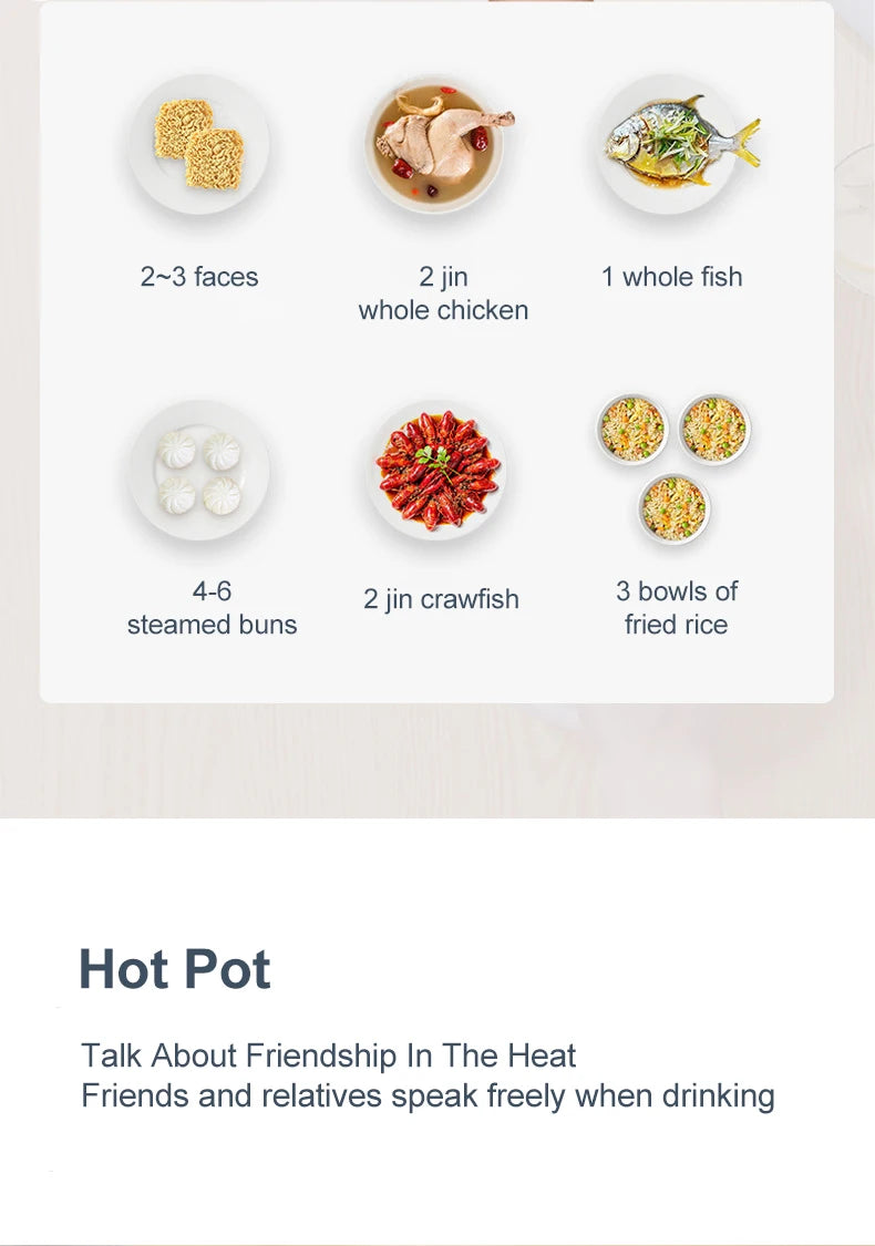 110V/220V Electric Rice Cooker Multicooker Multifunction Pot Mini Hotpot Appliances for The Kitchen and Home Pots Offers.