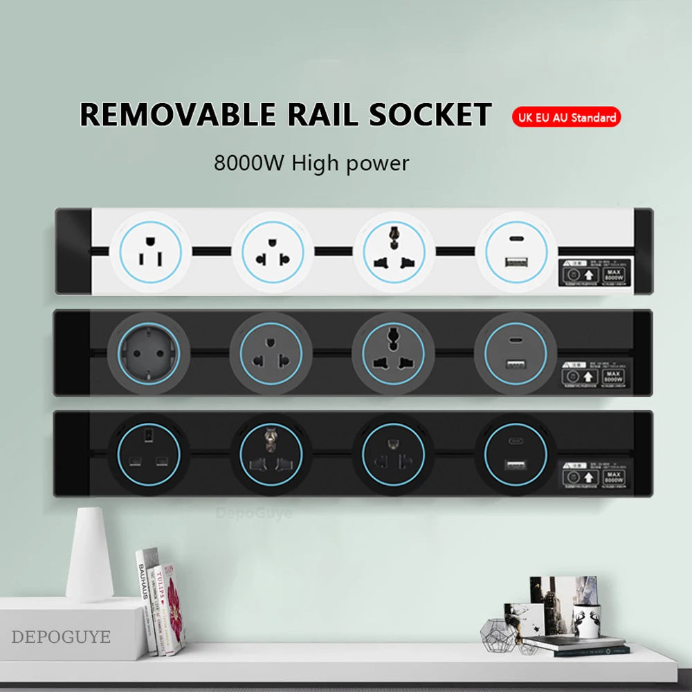 Wandsteckdose EU UK FR Korea Standard Home Küche Badezimmer Büro Wandsteckdosen Stecker Adapter Weiß Schwarz.
