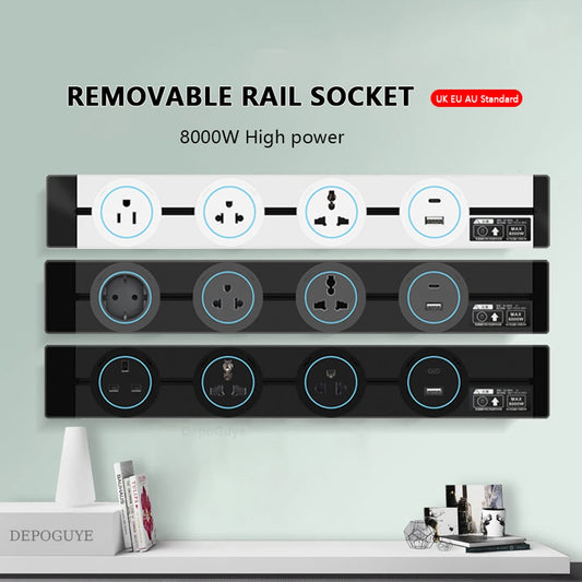 Wandsteckdose EU UK FR Korea Standard Home Küche Badezimmer Büro Wandsteckdosen Stecker Adapter Weiß Schwarz.
