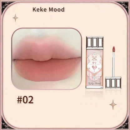 Chocolate Cloud Matte Lipstick Velvet Lip Gloss Brown Red Liquid Lip Glaze Makeup Smooth Long-Lasting Lip Tint Cosmetics.