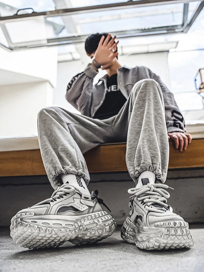 New Summer Outdoor Men's Casual Thick Bottom Sneaker Shoes for Men Sports Breathable Mans Popular Loafers Model Male Sneakers.