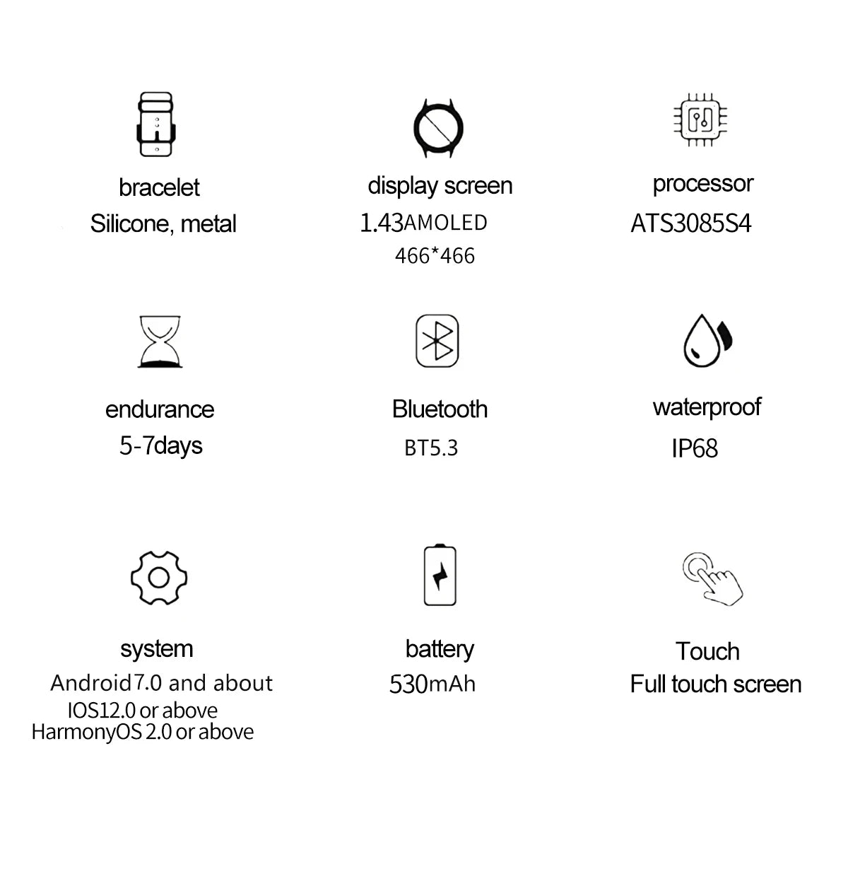 VALDUS VG40 PRO Smartwatch Man Woman AMOLED GPS  Bluetooth Call Heart Rate Voice Assistant Long battery life Sports Smart Watch