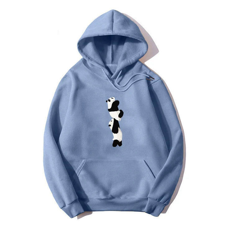 Blessyuki niedlichen Cartoon Panda gedruckt Hoodies Frauen lässig lang ärmel ige Basic Student Sweatshirt plus Größe Paar Kleidung y2k Top