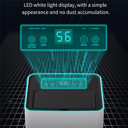 3.2L Household Dehumidifier Moisture Absorbent Desktop Air Dryer Drying Machine Electric Absorber Bedroom Kitchen LED Display.