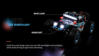 2025 Newest WLtoys  22206 1/22 With Led Lights 2.4G 4WD 15Km/H Metal Chassis Electric High Speed Off-Road Drift RC Cars.