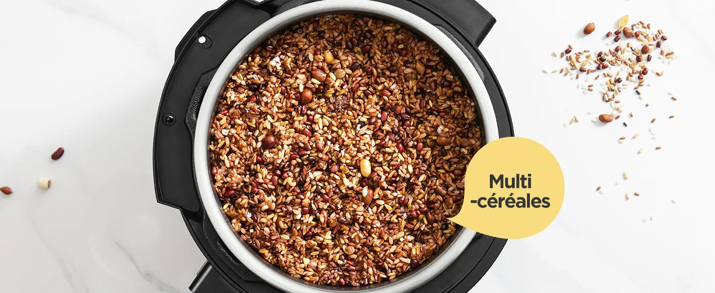 Midea Quick Electric pressure cooker 9-in-1 12 Predefined Programs Instant Stainless Steel Multicooker, Anti-stick Pot, 6L, Black.